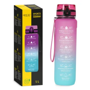 1 L Rosa Motiverende Vannflaske