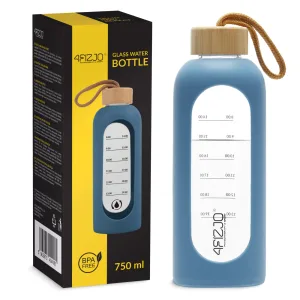 750 Ml Blå Vannflaske I Glass