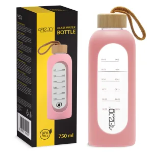 750 Ml Rosa Vannflaske I Glass