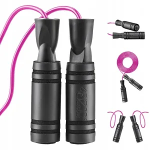 Hoppetau Med Sklisikre Håndtak Basic Rosa