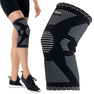 Elastisk knestøtte M grå