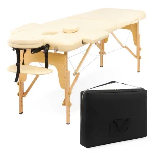 Massasjebord i tre 70 cm beige