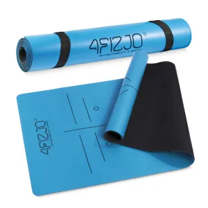 4 Mm Blå Sklisikker Yoga- Og Treningsmatte