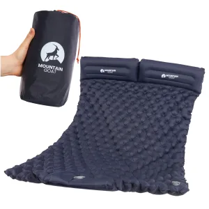 Mountain Goat Selvoppblåsende Dobbel Oppblåsbar Turistmadrass Marineblå