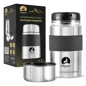 Termos I Rustfritt Stål 1 Liter Sølvfarget