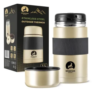 Termos I Rustfritt Stål 1 Liter Gullfarget