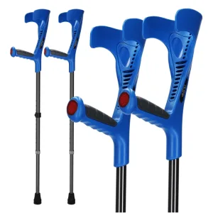 Med Blå Justerbare Ortopediske Krykker