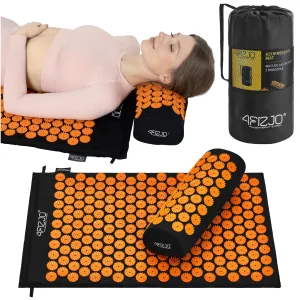 Klassisk Oransje Akupressurmatte Med Pute