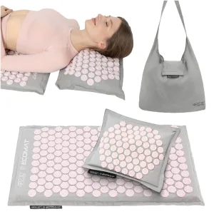 Eco Akupressurmatte Med Bokhveteskall Og Kokosnøtt Rosa