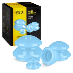 Silikon Kinesiske Kopper 4 Stk. Med+ Blå