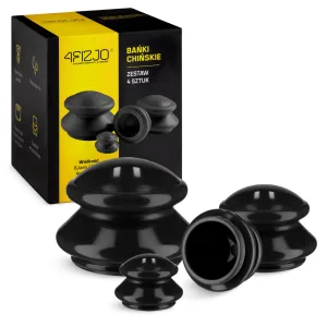 Kinesiske Gummikopper 4 Stk. Svarte