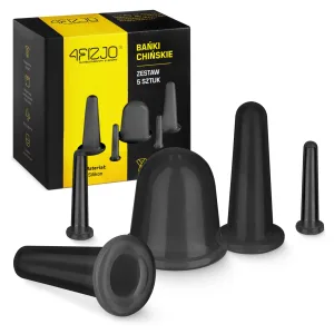 Silikon Kinesiske Kopper 5 Stk. Face+ Svart