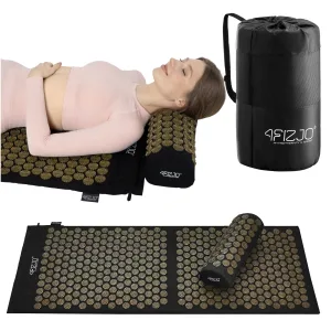 Stor Akupressurmatte Med Pute Klassisk Xl Svart